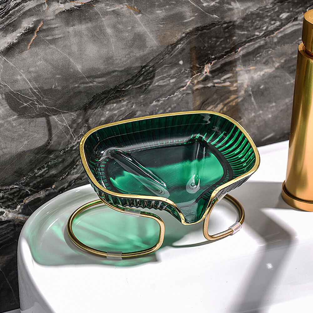 Clam Shape Self-Draining Soap Holder Metal Frame