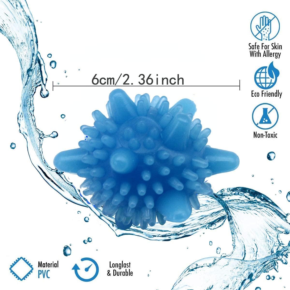 Washing Machine Balls Reusable Eco-Friendly Laundry Scrubbing Balls – Anti-Tangle, Wrinkle-Reducing for Lint & Pet Hair Removal | Pack of 1