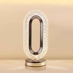 Crystal Touch Table Lamp Gold USB Rechargeable LED
