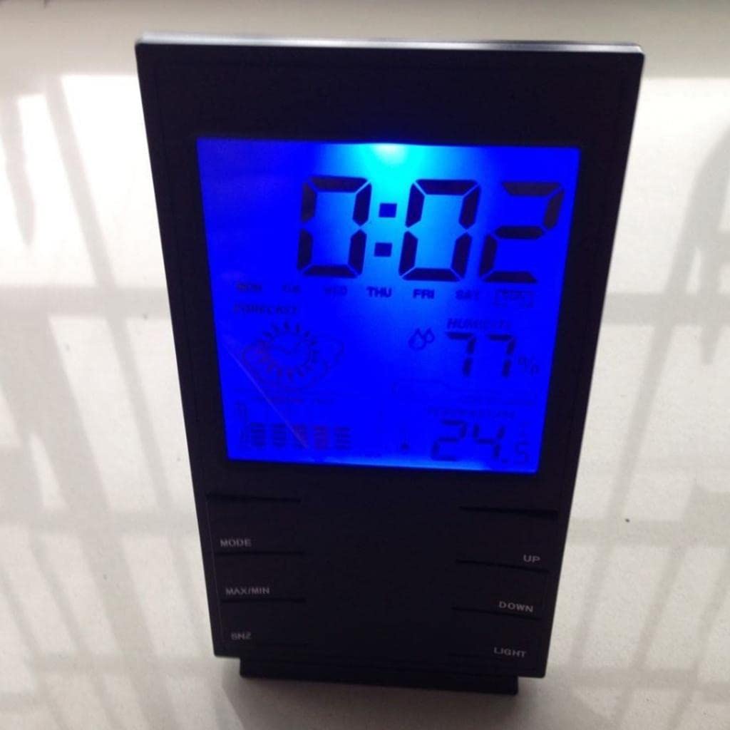 Digital Alarm Clock Weather Forecast Temp Humidity