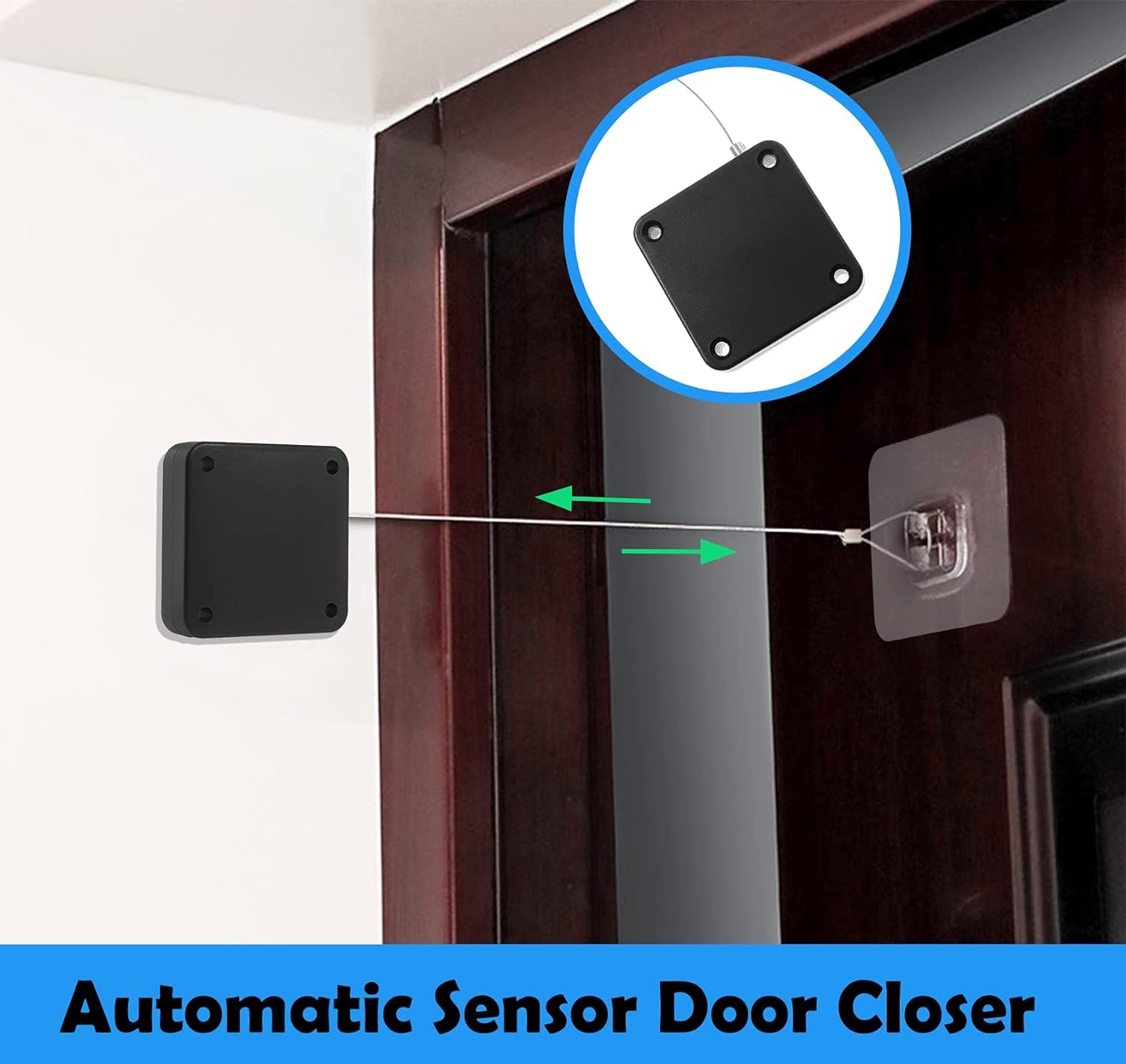 Automatic Door Closer Steel Punch-Free Home Safety