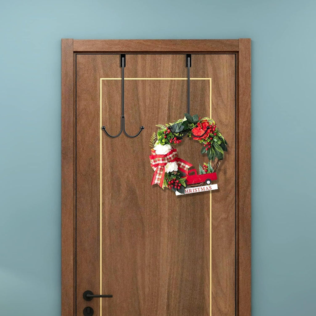 Metal Double Over-Door Hooks | Pack of 2 Heavy-Duty Hangers