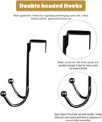 Metal Double Over-Door Hooks | Pack of 2 Heavy-Duty Hangers