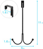 Metal Double Over-Door Hooks | Pack of 2 Heavy-Duty Hangers