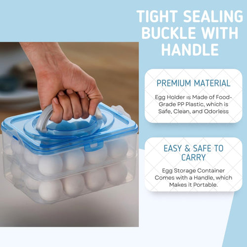 24 Grid Egg Storage Box 2 Layer Fridge Tray