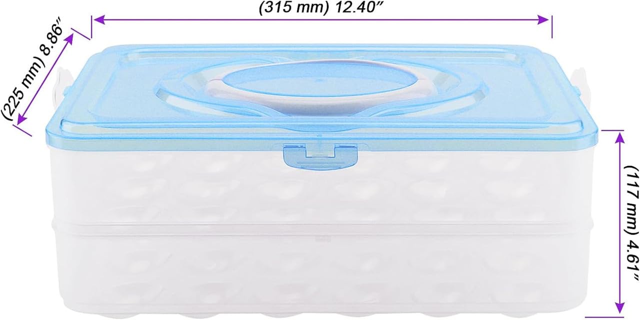 24 Grid Egg Storage Box 2 Layer Fridge Tray