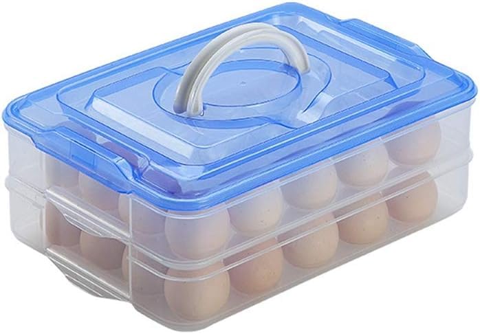 24 Grid Egg Storage Box 2 Layer Fridge Tray