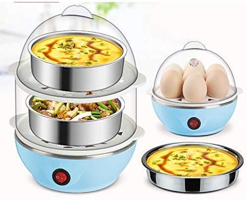 Electric 2-Layer Egg Boiler & Steamer | Cook 14 Eggs Fast