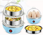Electric 2-Layer Egg Boiler & Steamer | Cook 14 Eggs Fast