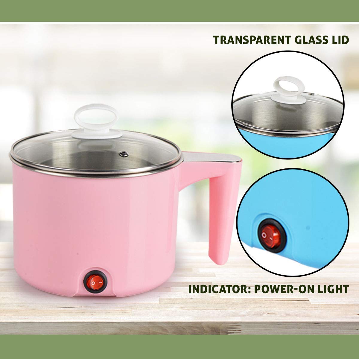 1.8L Electric Mini Cooker Kettle Multi Cook Pot
