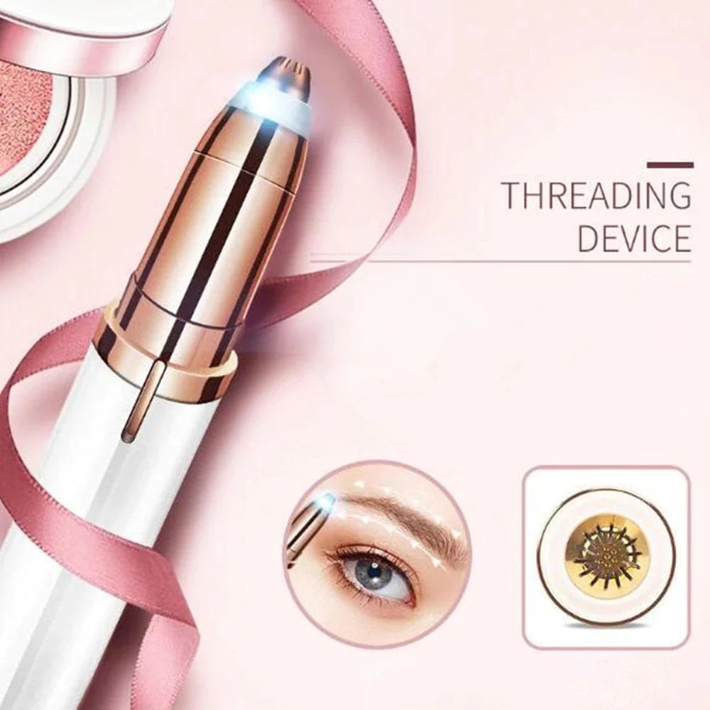 2-in-1 Eyebrow & Nose Hair Trimmer for Women | Painless Razor