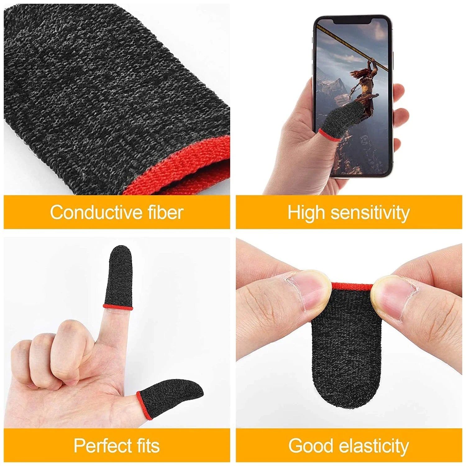 Anti-Slip Gaming Thumb Sleeves Sweat-Proof 1 Pair