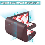 Baby Proof Corner Guards Pre-Taped Safety 10pcs Brown