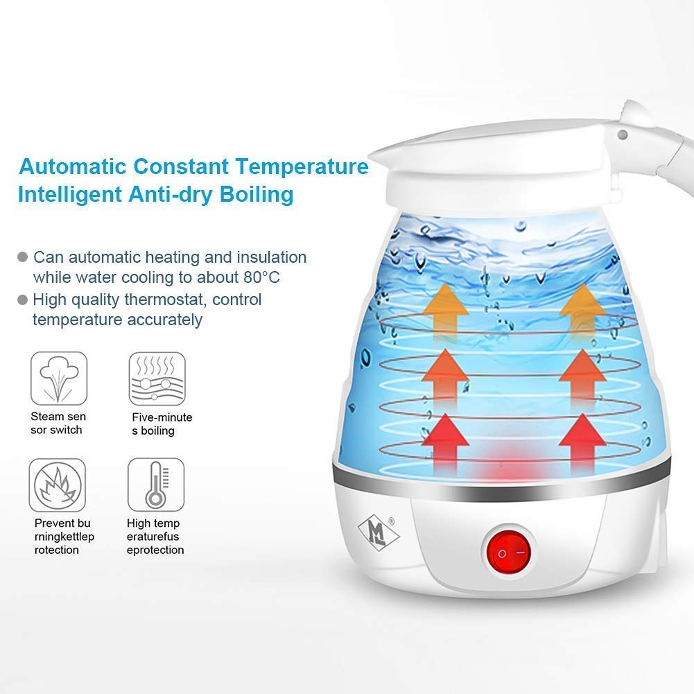 Travel Folding Electric Kettle – Fast Boil Portable 600ml