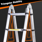 3.2M Telescopic Aluminum Ladder Heavy Duty Foldable