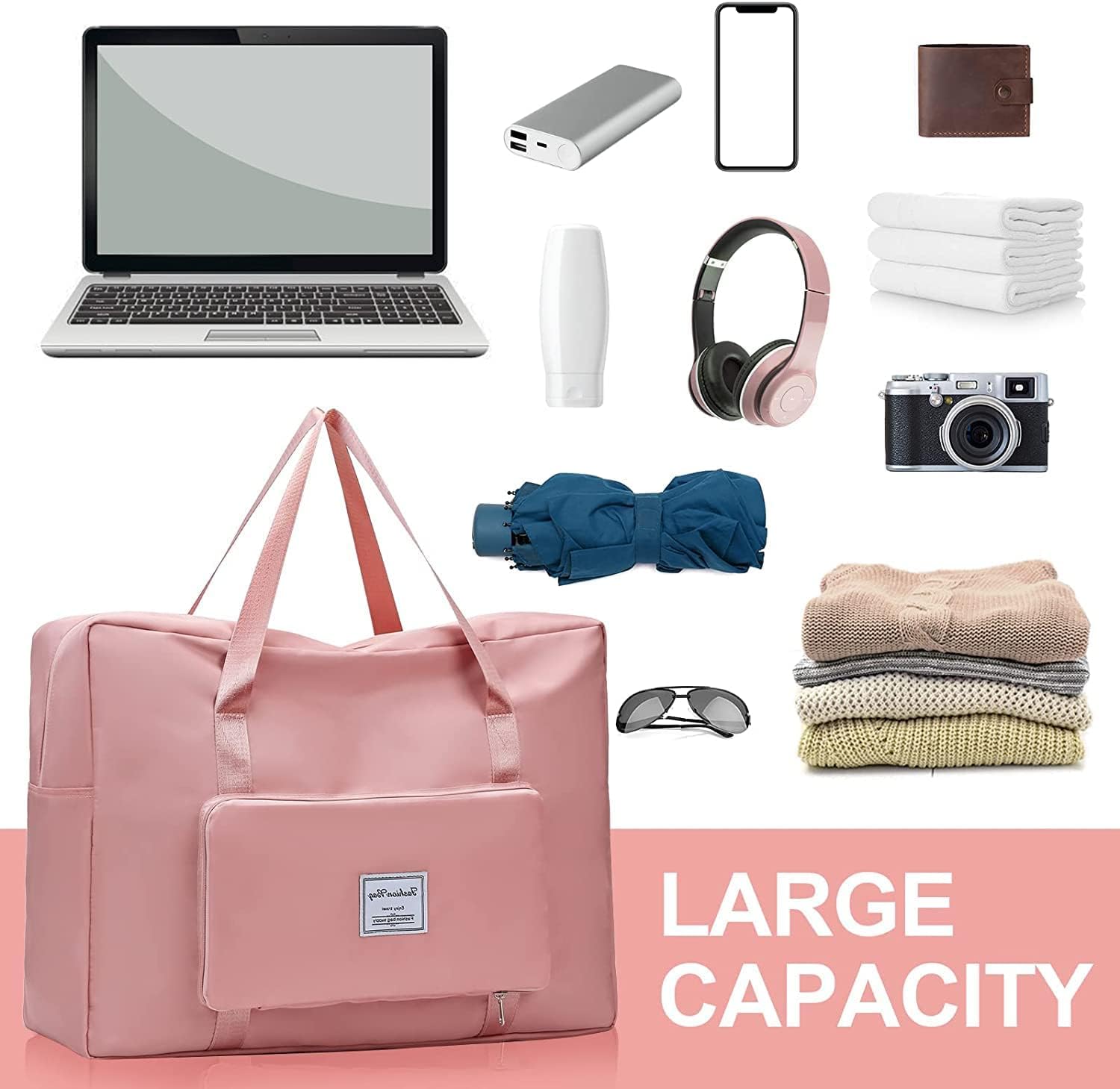 Foldable Travel Duffel Bag Large Waterproof Luggage