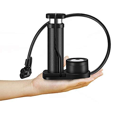 Portable Mini Bike Air Pump Foot Floor With Gauge