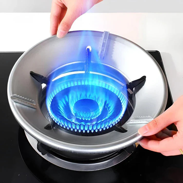 Gas Saver Stand Burner Jali Windproof Energy Saving Stove Silver