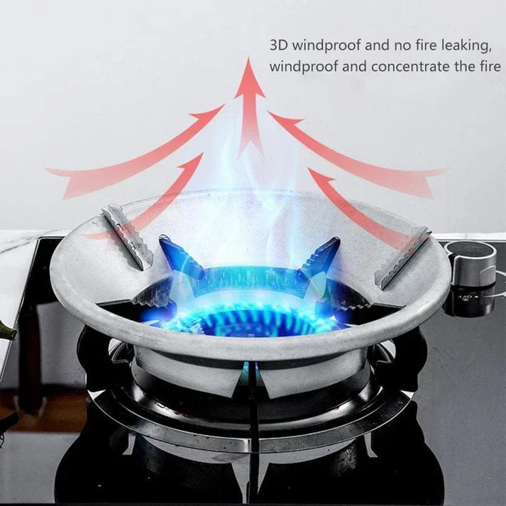 Gas Saver Stand Burner Jali Windproof Energy Saving Stove Silver