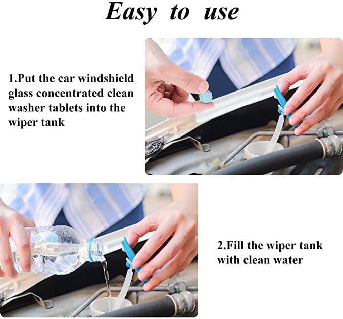 Car Windshield Cleaning Tablet Streak-Free Glass