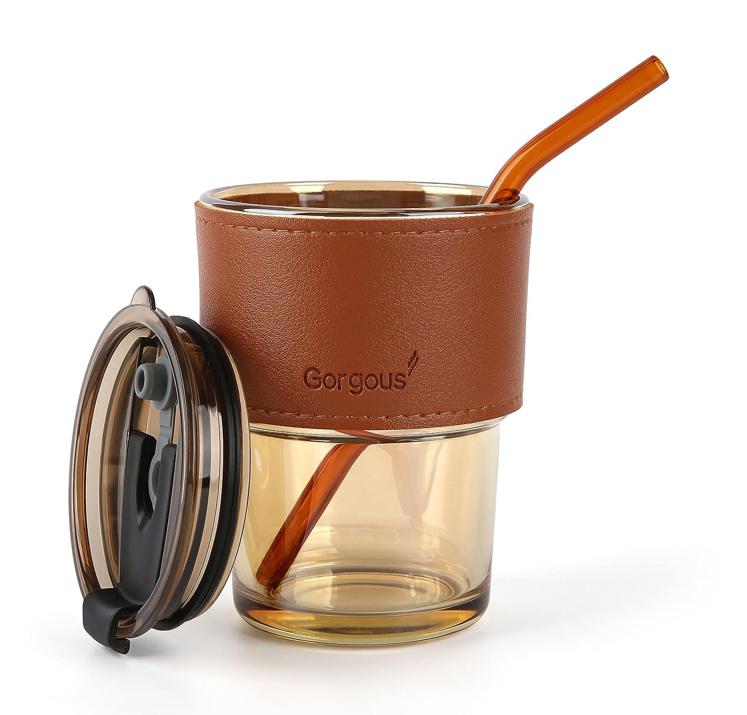 Glass Coffee Mug & Tea Cup | Includes Reusable Glass Straw