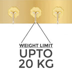 6 hook Golden Stainless Steel Self-Adhesive Wall Hooks