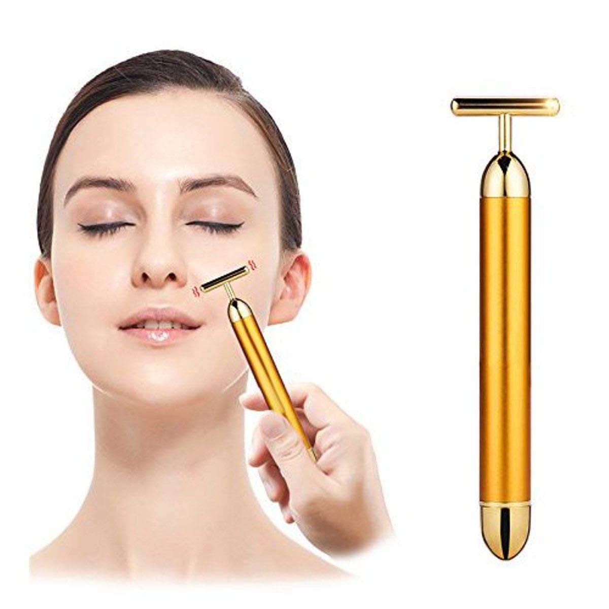 Gold Energy Beauty Bar – Electric T-Shaped Facial Anti-Wrinkle