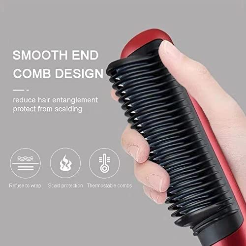 Hair Straightener Brush – Fast Heating Anti-Scald Styling Comb