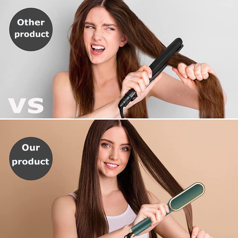 Hair Straightener Brush – Fast Heating Anti-Scald Styling Comb