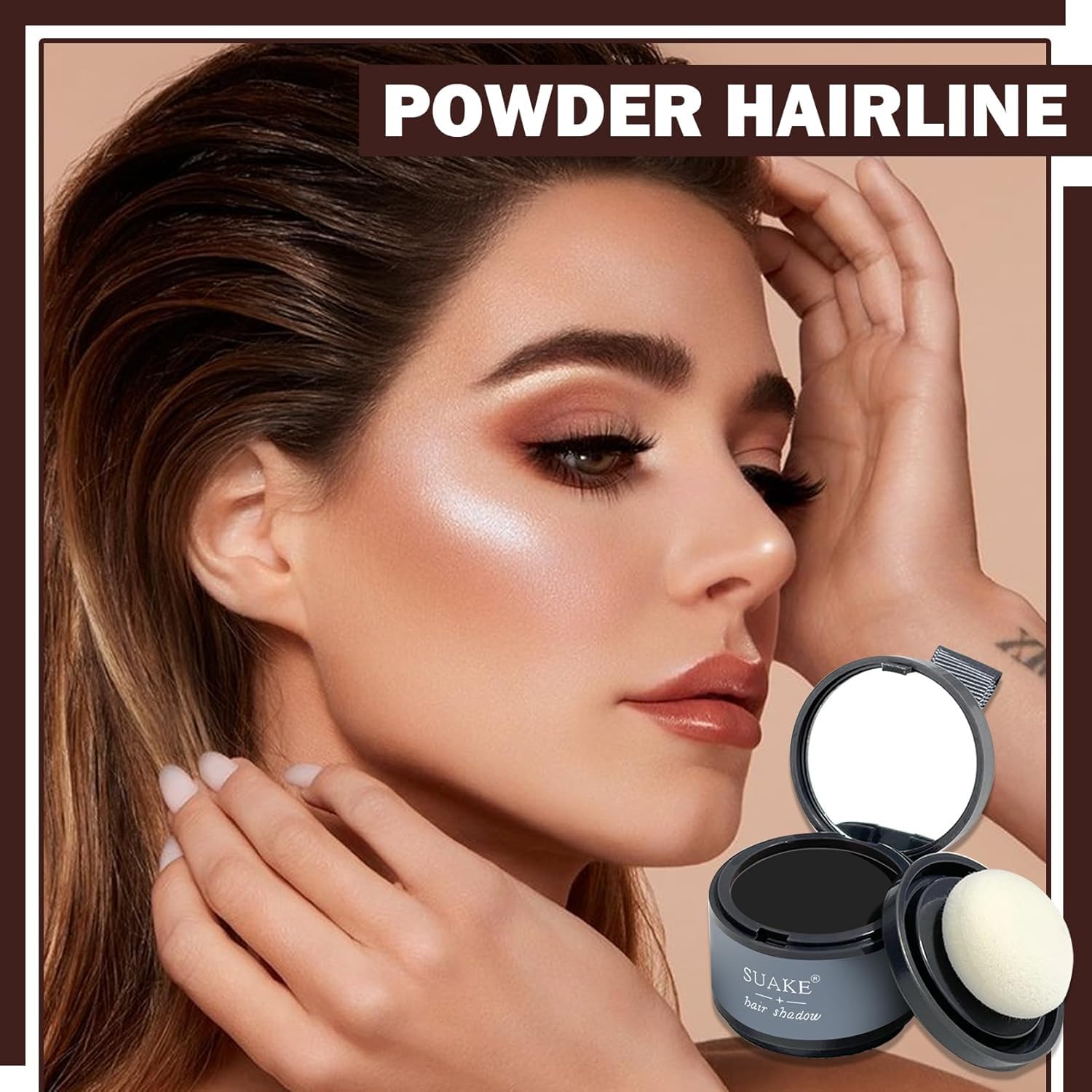 Hairline Powder – Root Touch-Up & Gray Coverage, Stain-Proof
