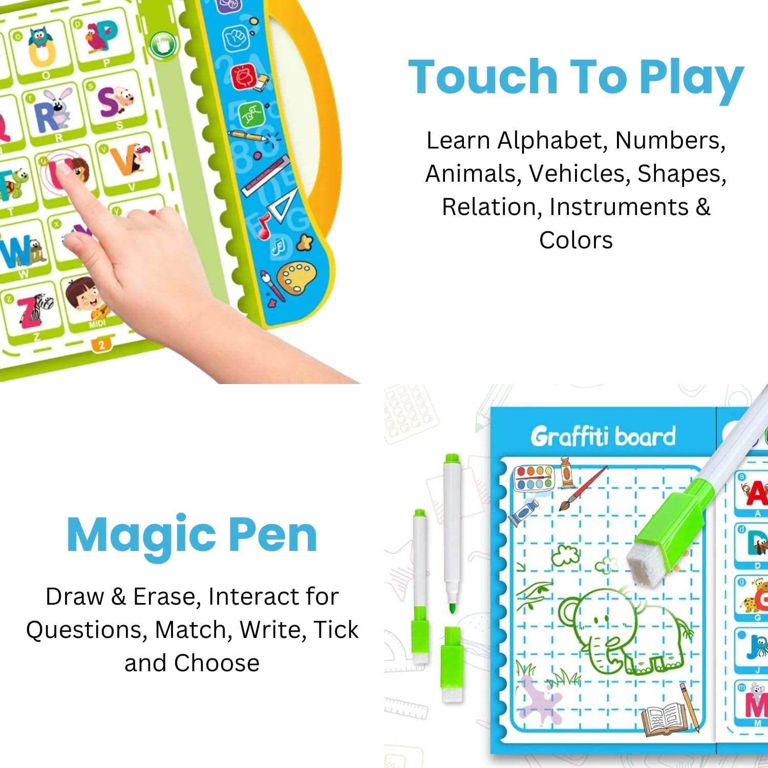 Interactive Musical Learning Book for Kids 3+