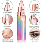 2-in-1 Facial Hair Remover | Rechargeable Eyebrow Trimmer
