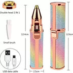 2-in-1 Facial Hair Remover | Rechargeable Eyebrow Trimmer