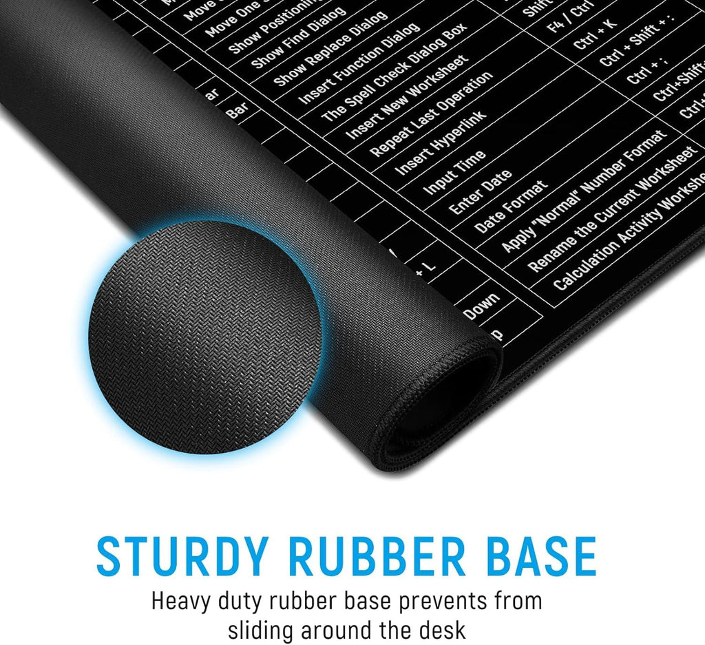 80x30cm Keyboard Shortcut Desk Mat Anti-Slip Pad