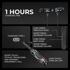 M-1000 Bluetooth Neckband | 60H Playtime & IPX4 Sweatproof