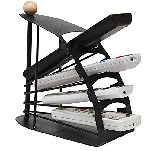 4-Slot Metal Remote Holder | Space-Saving Desk Organizer