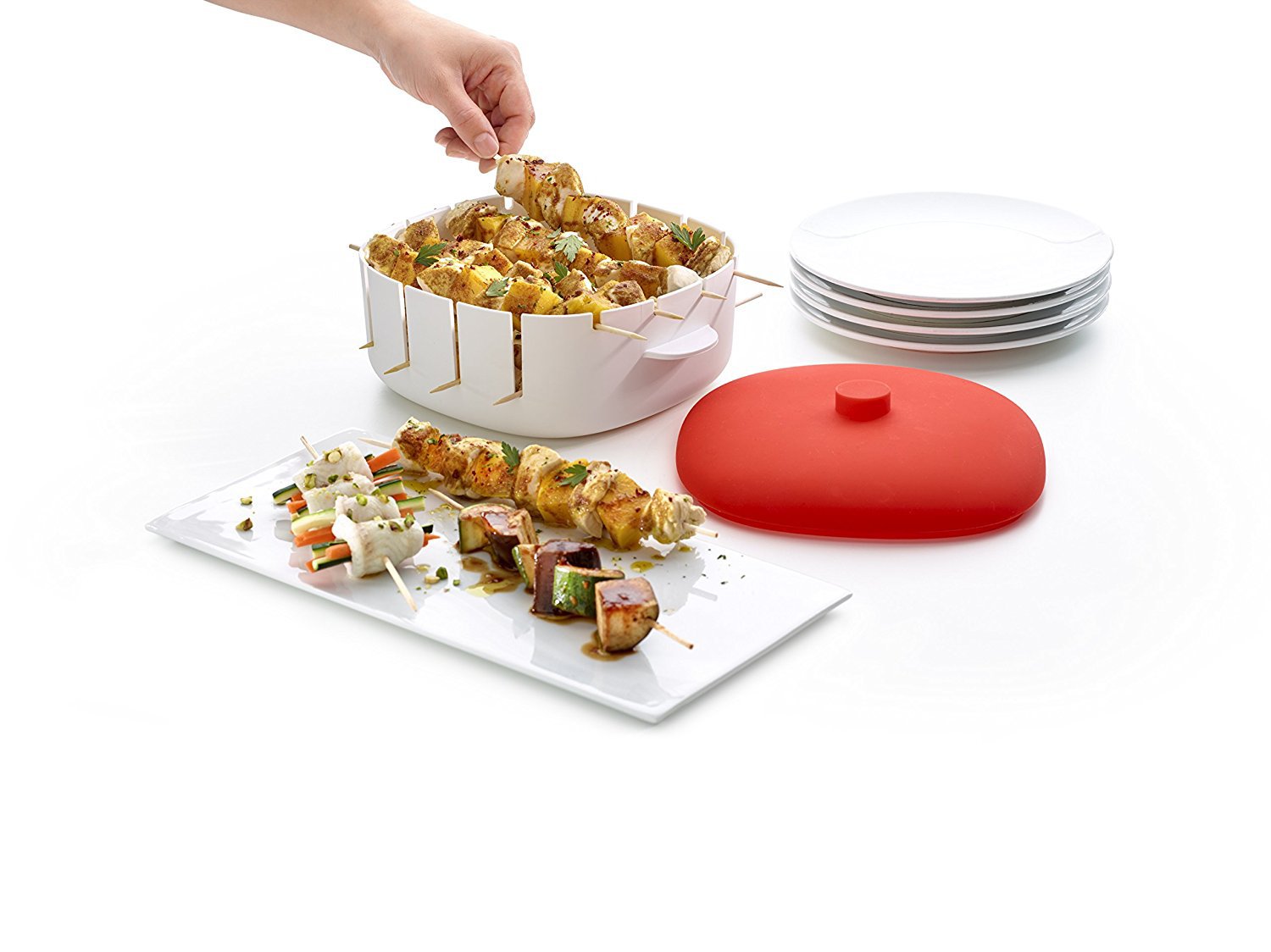 Microwave Kabab Maker Charcoal-Free Silicone