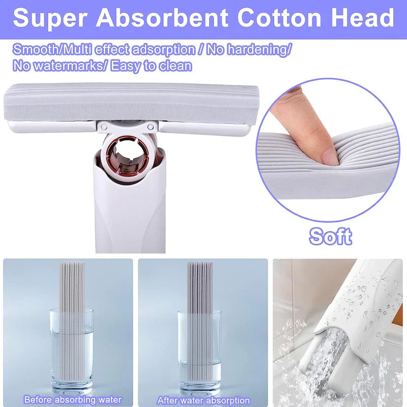 Portable Mini Mop Self-Squeeze Sponge Cleaner Tool