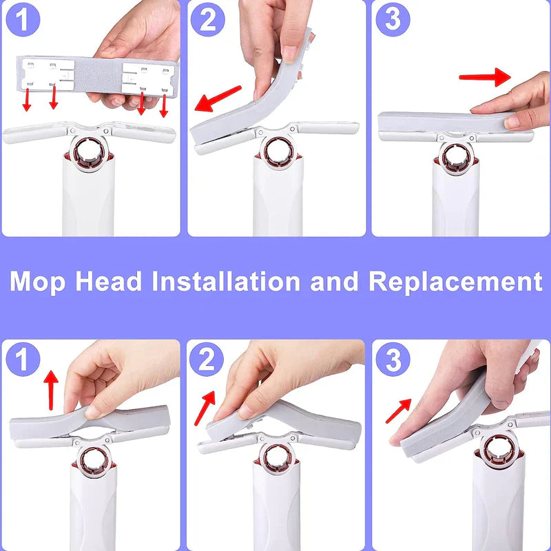 Portable Mini Mop Self-Squeeze Sponge Cleaner Tool