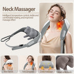 Rechargeable Neck & Shoulder Massager Heat 5D Shiatsu Machine
