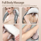 Rechargeable Neck & Shoulder Massager Heat 5D Shiatsu Machine