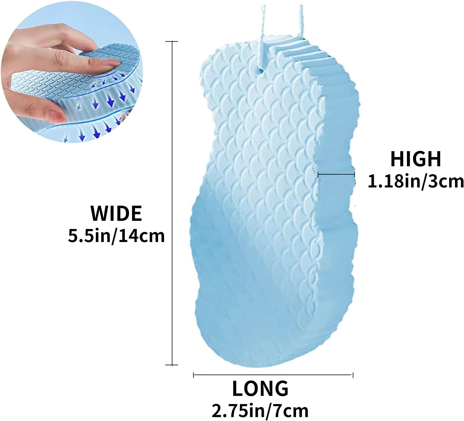 Reusable PVA Bath Sponge Exfoliating Body Scrubber