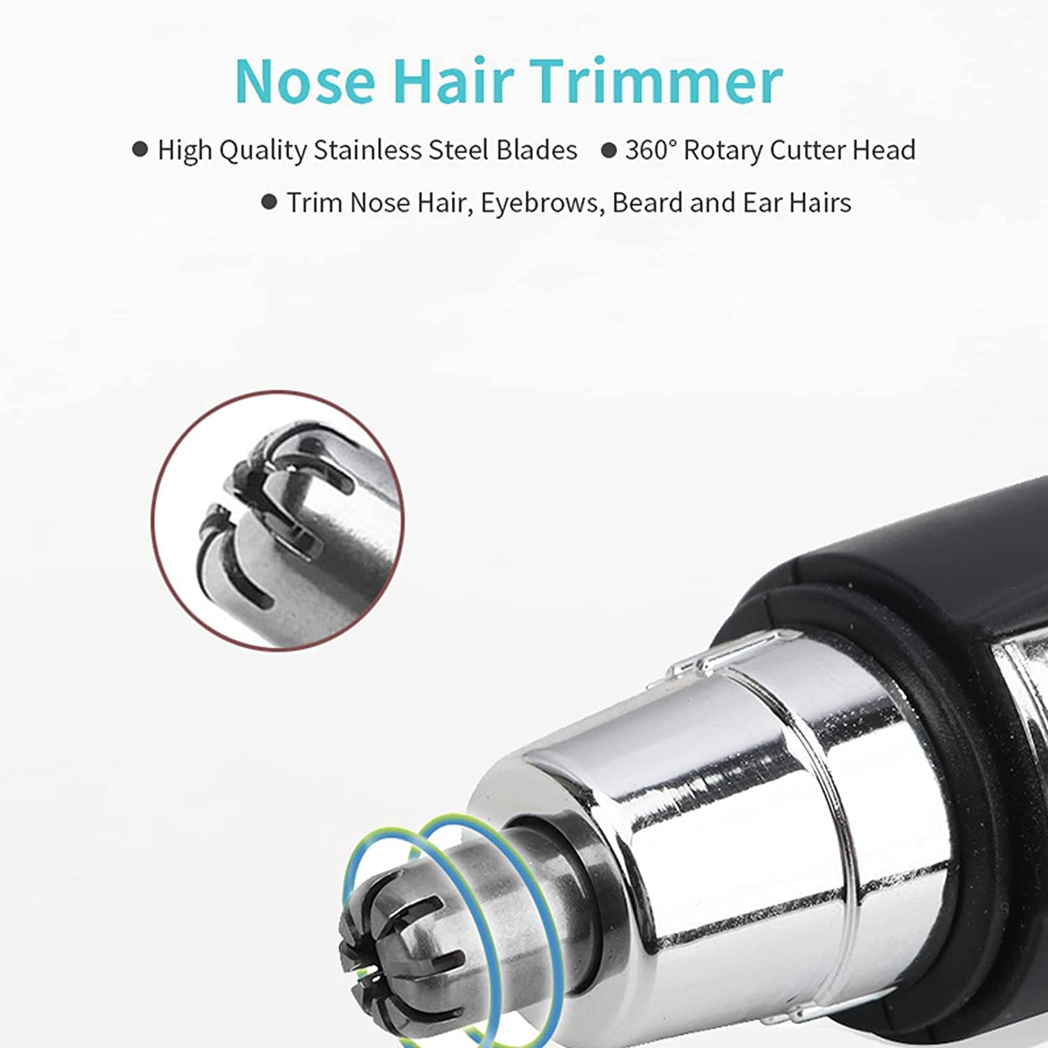 3-in-1 Electric Nose Ear & Eyebrow Trimmer for Men