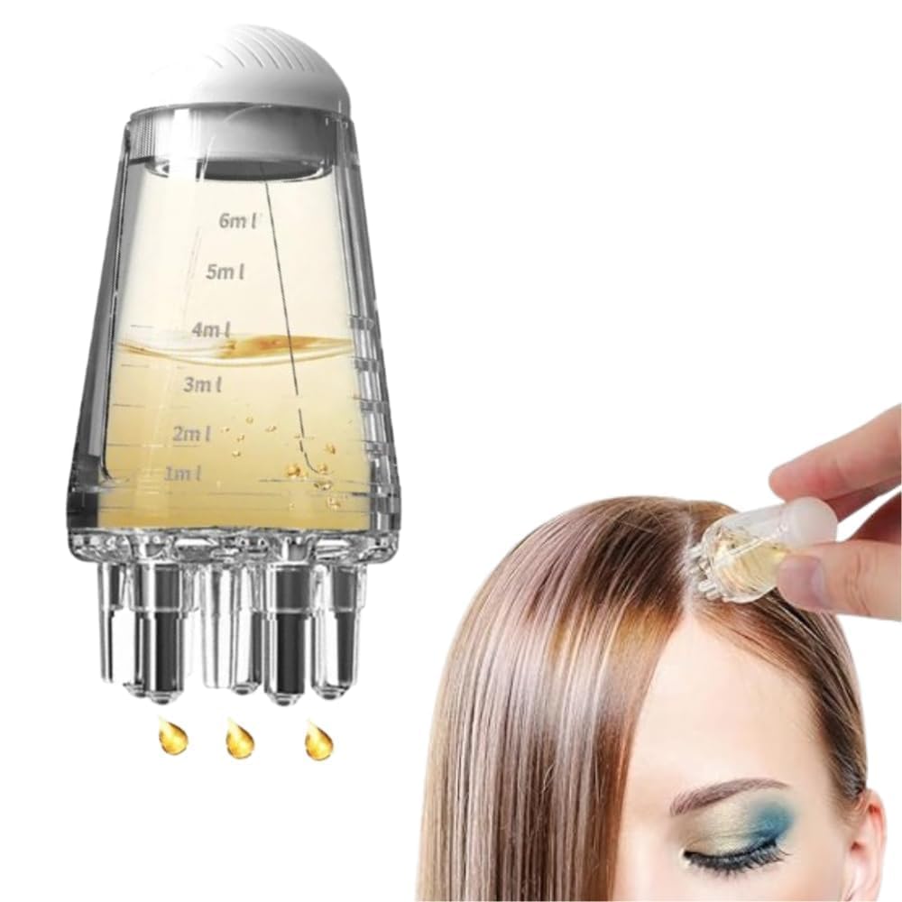 Hair Oil Applicator Comb Bottle 6ML Scalp Root Care