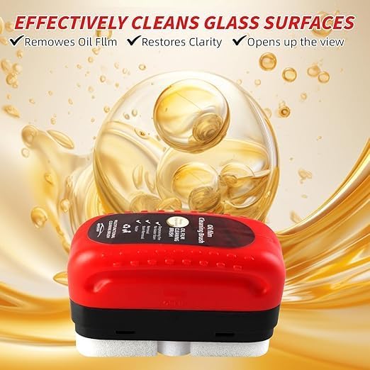 Car Glass Cleaning Brush – Oil Film Remover & Rainproof Shine