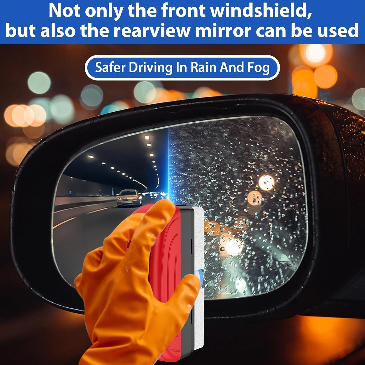 Car Glass Cleaning Brush – Oil Film Remover & Rainproof Shine