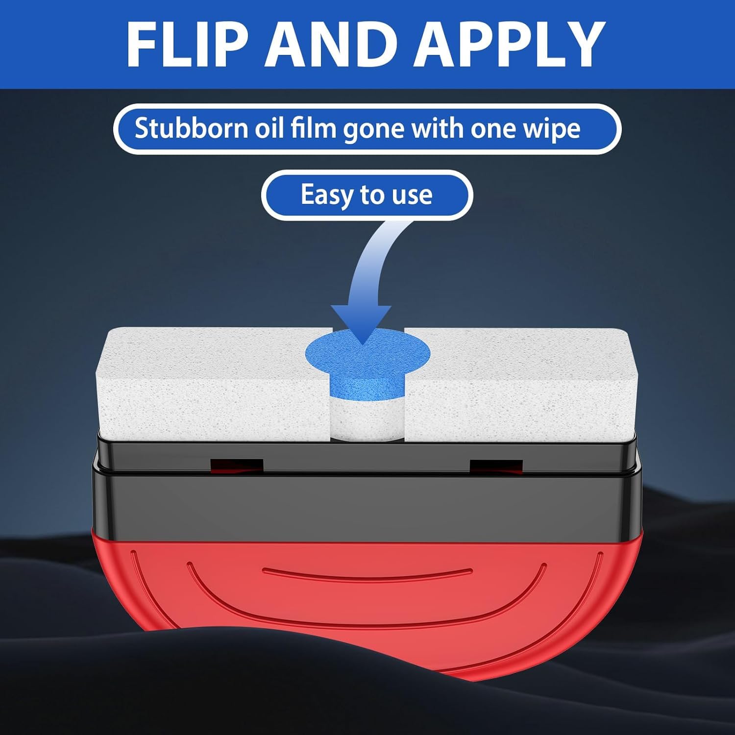 Car Glass Cleaning Brush – Oil Film Remover & Rainproof Shine