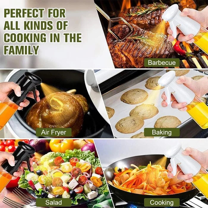 220ml Glass Oil Spray Bottle for Cooking, Air Fryer & BBQ