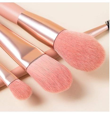 8Pcs Mini Makeup Brush Set Travel Kit with PU Bag