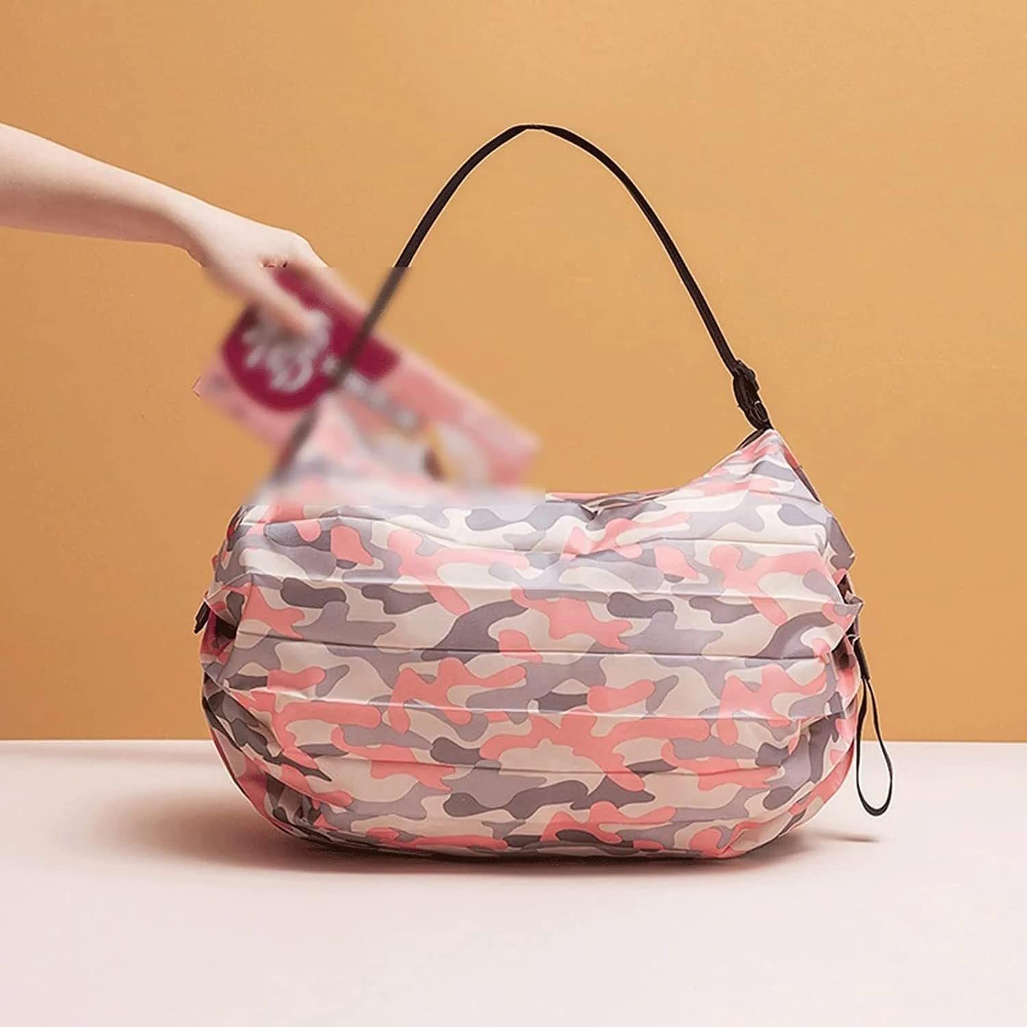Foldable Waterproof Shopping Bag with Zipper Tote
